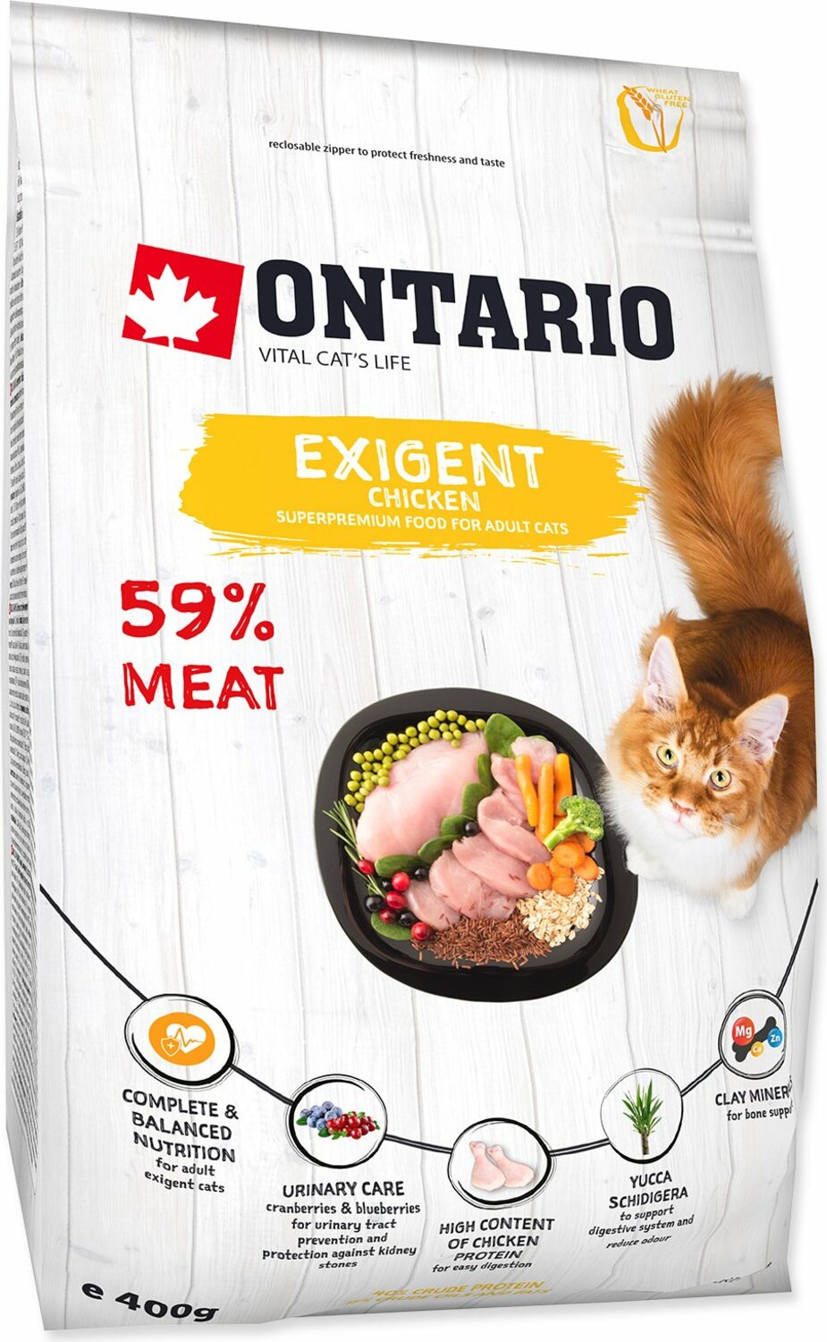 Krmivo Ontario Cat Exigent 0,4kg