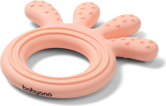 BABYONO Kousátko silikonový Octopus růžový