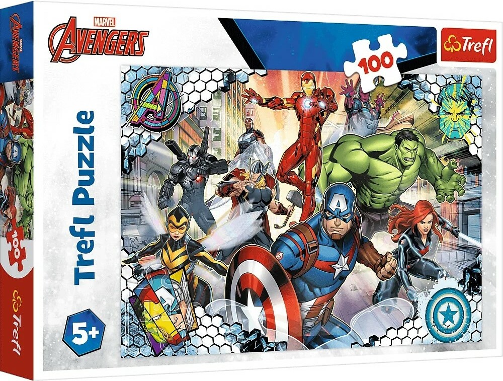 Trefl Puzzle 100 dílků - Slavní Avengeři / Disney Marvel The Avengers