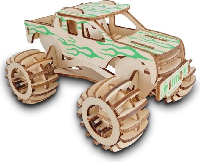 Woodcraft Dřevěné 3D puzzle Monster truck