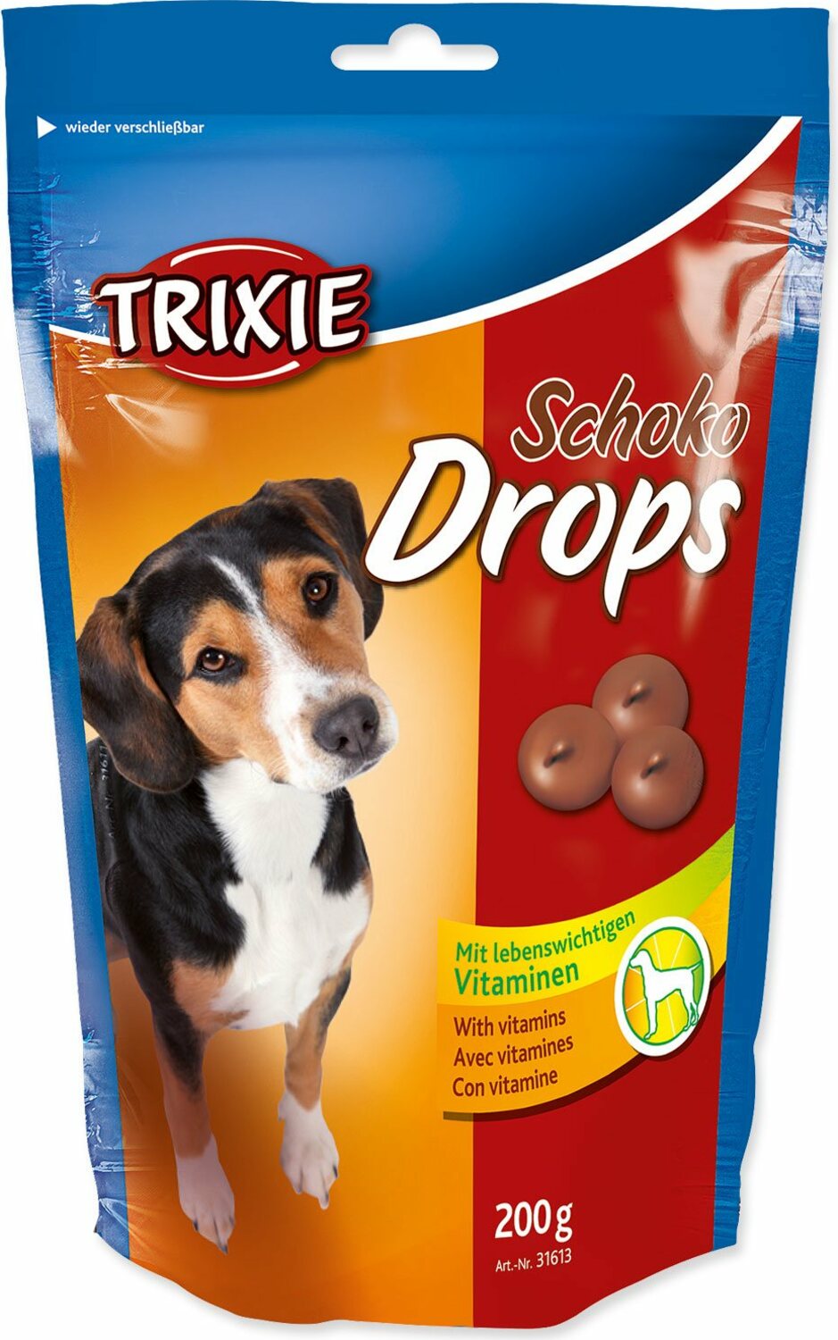 Pochoutka Trixie Dropsy čokoládové 200g