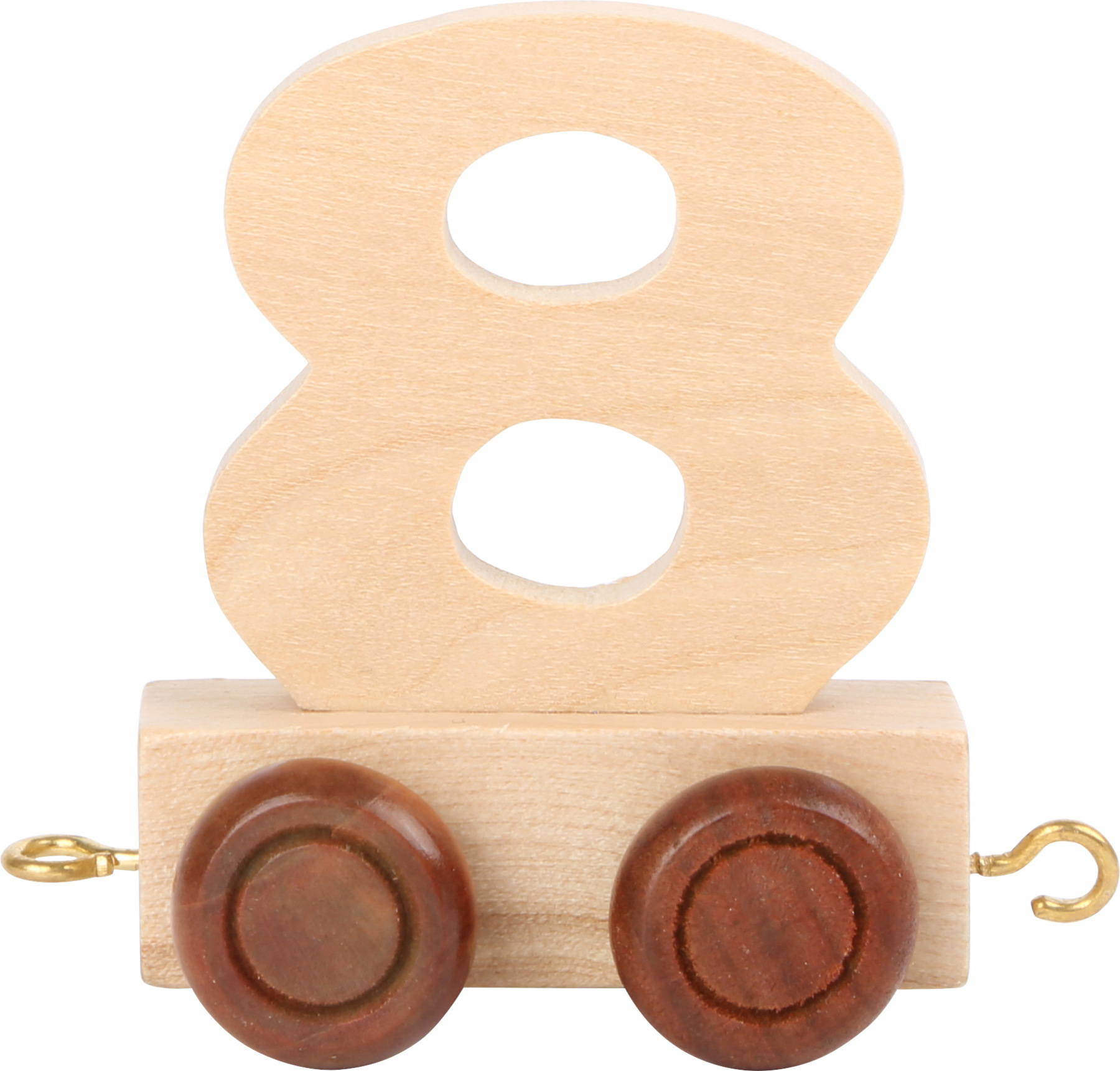 Vagónik dřevěné vláčkodráhy - přírodní číslice - číslo 8