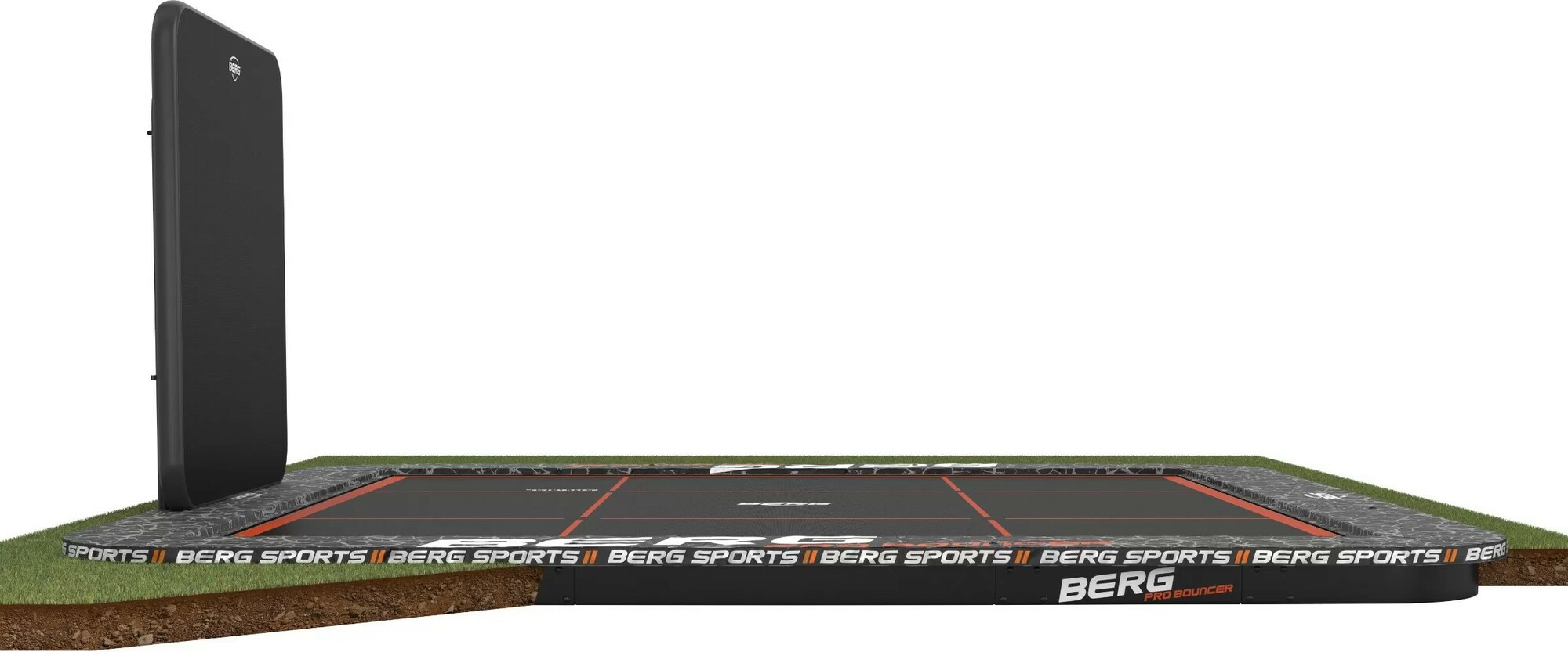 BERG Sport Ultim Pro Bouncer FlatGround 5x5 + odrazová boční stěna 2x2 BLK&GRY