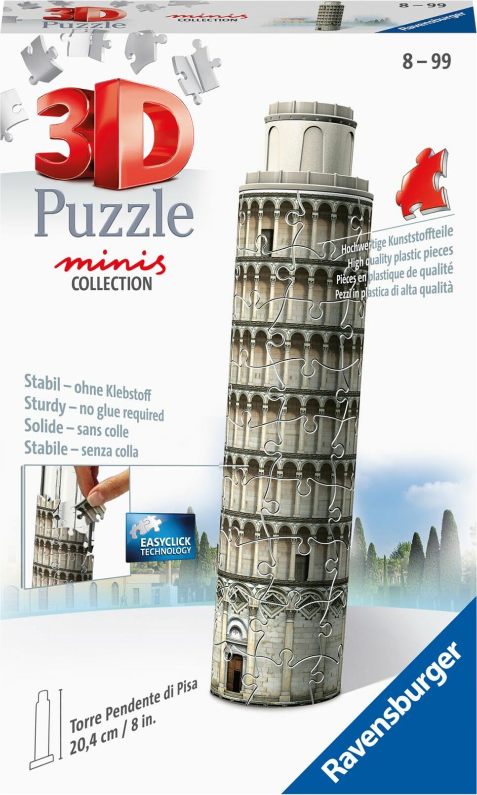 Ravensburger Mini Building - Torre Pendente di Pisa 54 pezzi - 3D Puzzle