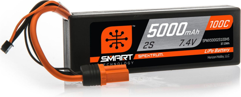 Spektrum Smart LiPo 7.4V 5000mAh 100C HC IC5