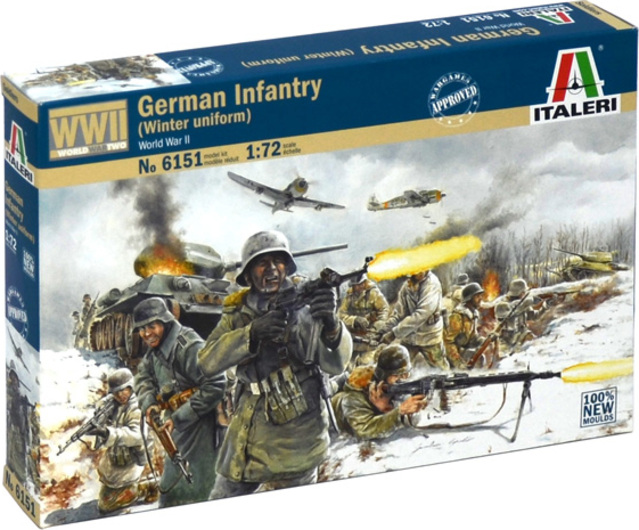 Model Kit figurky 6151 - WWII - GERMAN Infantry (Winter Uniform) (1:72)