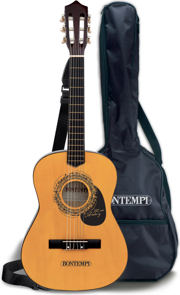 Bontempi Dřevěná kytara 92 cm s popruhem přes rameno s taškou