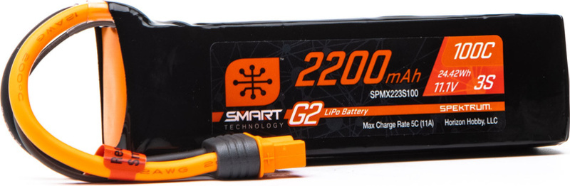 Spektrum Smart G2 LiPo 11.1V 2200mAh 100C IC3
