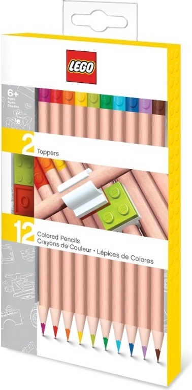LEGO® Tužky, mix barev - 12 ks s LEGO klipem