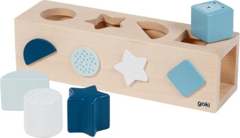 Dřevěný box pro vkládání tvarů Lifestyle azure