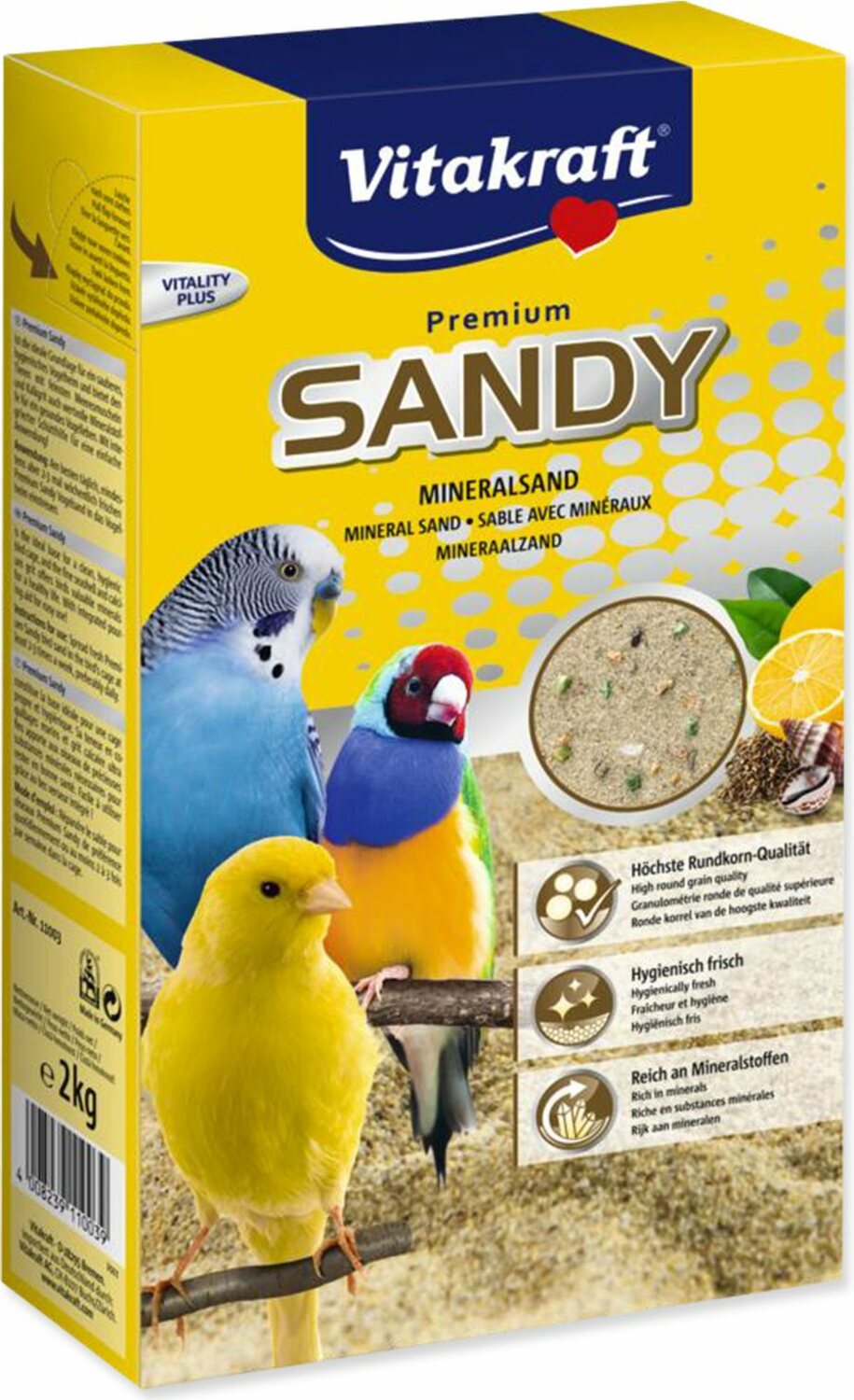 Písek Vitakraft Sandy písek pro malé papoušky 2kg