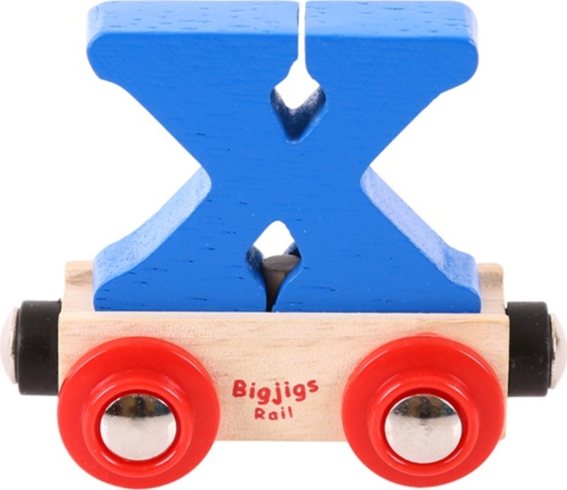 Bigjigs Rail Vagónik dřevěné vláčkodráhy - Písmeno X