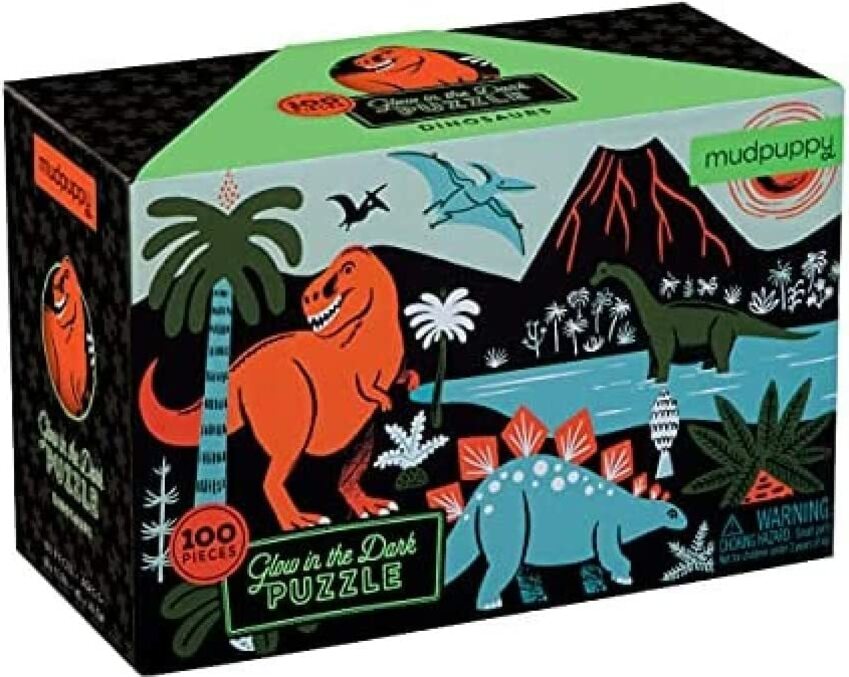 Puzzle svítící ve tmě Dinosauři 100 Mudpuppy