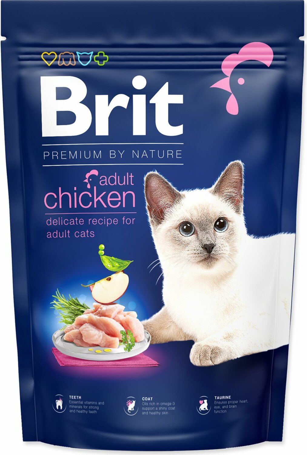 Krmivo Brit Premium by Nature Cat Adult Chicken 1,5kg