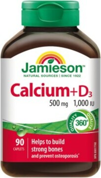 Jamieson Vápník s vitamínem D3 500 mg/1000 IU 90 tablet