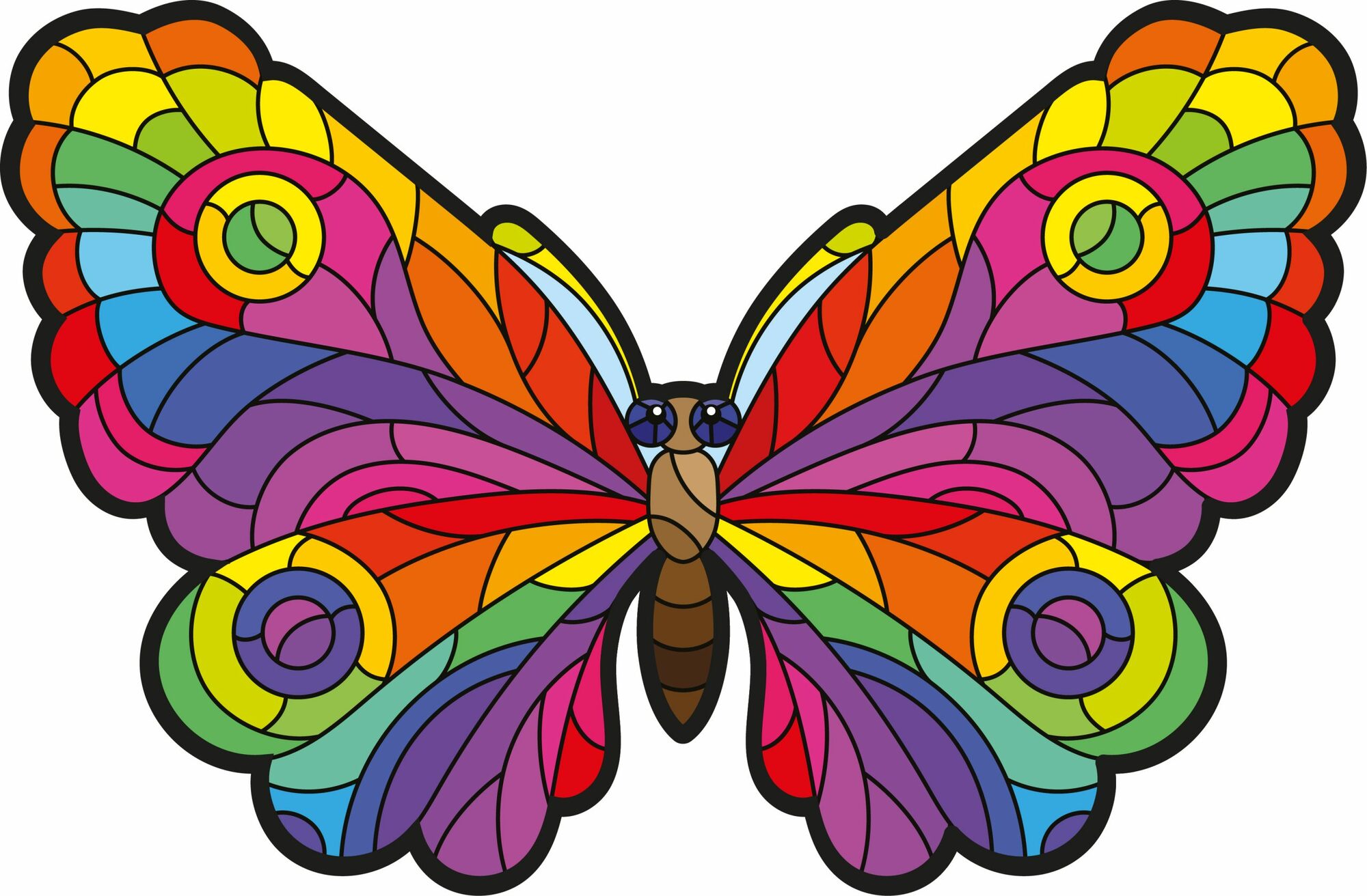 Dřevěné puzzle set Motýl