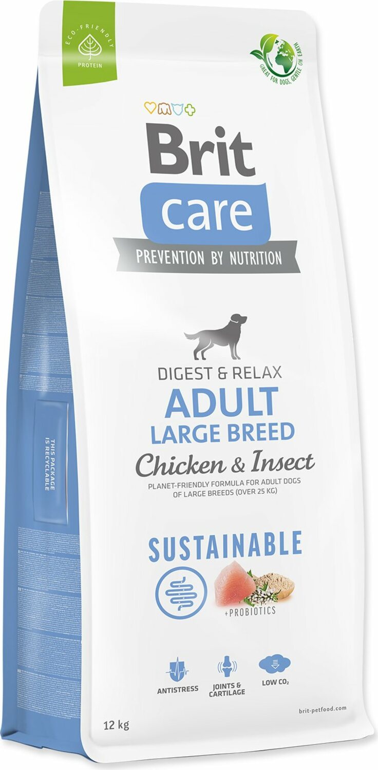 Krmivo Brit Care Dog Sustainable Adult Large Breed Chicken & Insoct 12kg