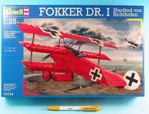 Plastic modelky letadlo 04744 - Fokker Dr.I 'Richthofen' (1:28)