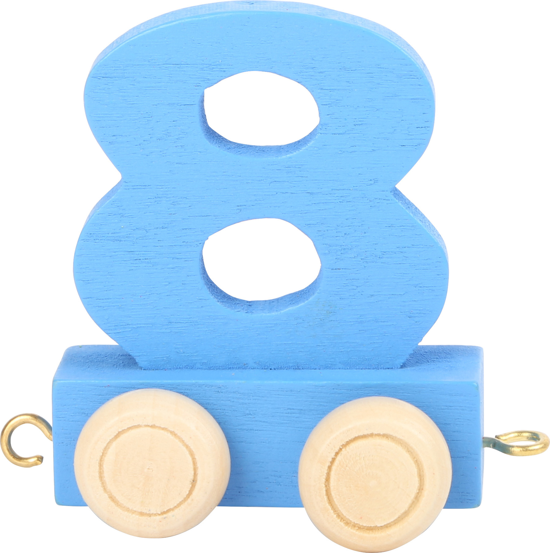 Vagónik dřevěné vláčkodráhy - barevné číslice - číslo 8