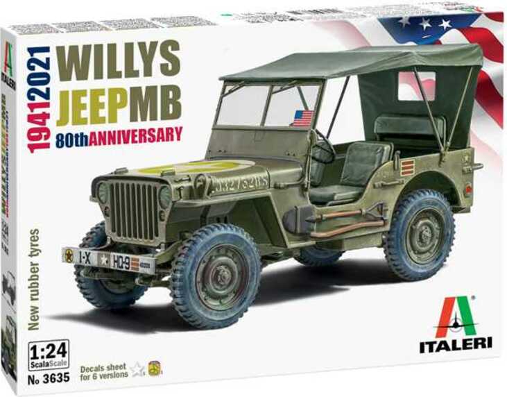 Model Kit auto 3635 - Willys Jeep MB (1:24)