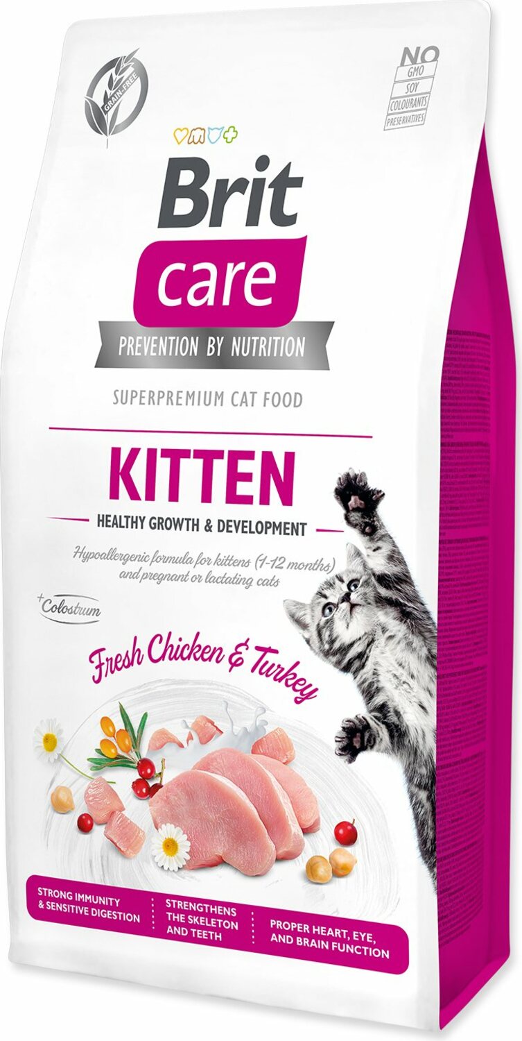 Krmivo Brit Care Cat Grain-Free Kitten Healthy Growth & Development 7kg