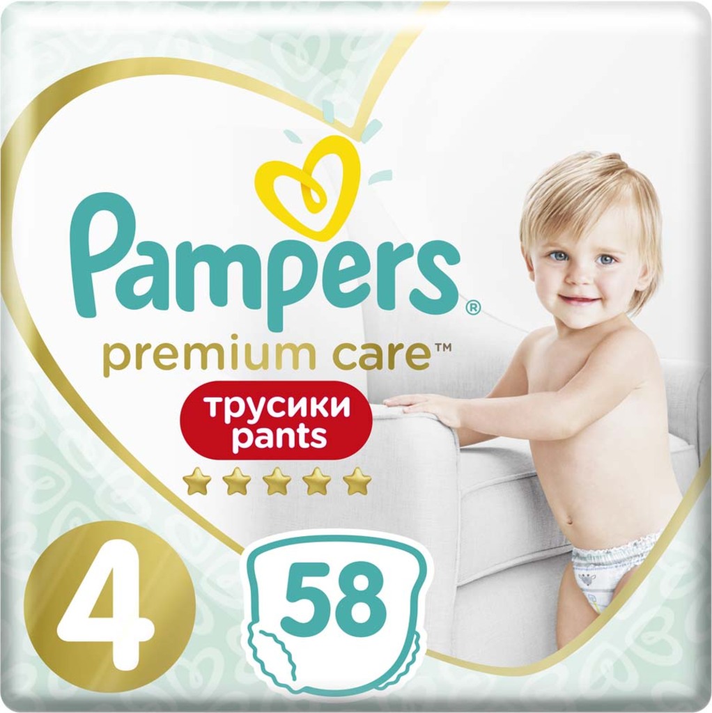PAMPERS Premium Care Pants Velikost 4, 58 ks
