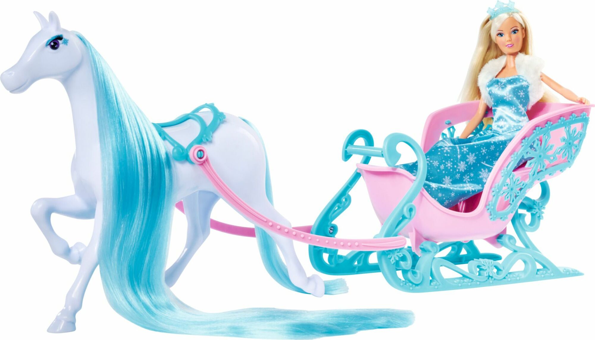 Panenka Steffi s koněm Snow Dream