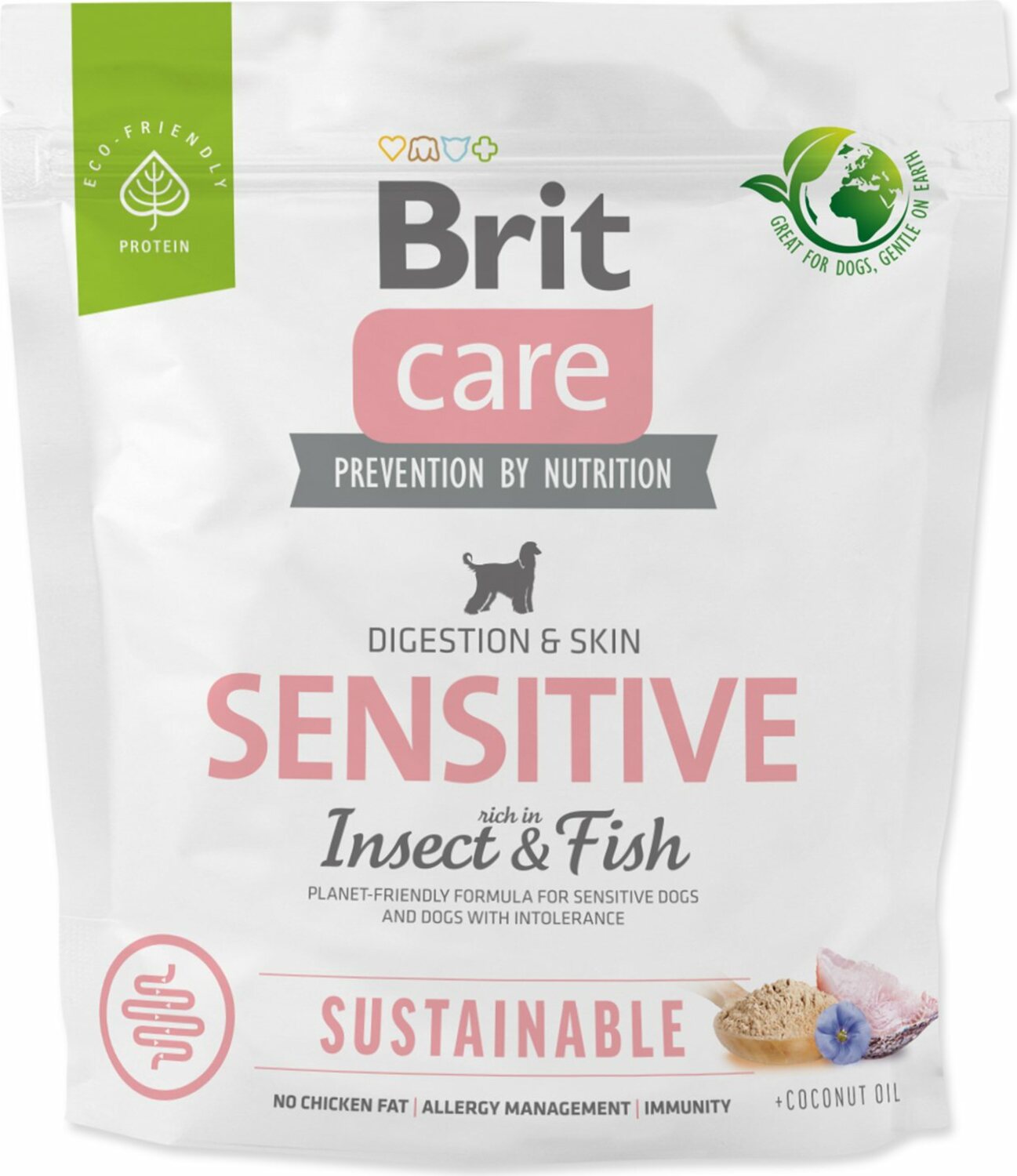 Krmivo Brit Care Dog Sustainable sensitive Insoct & Fish 1kg