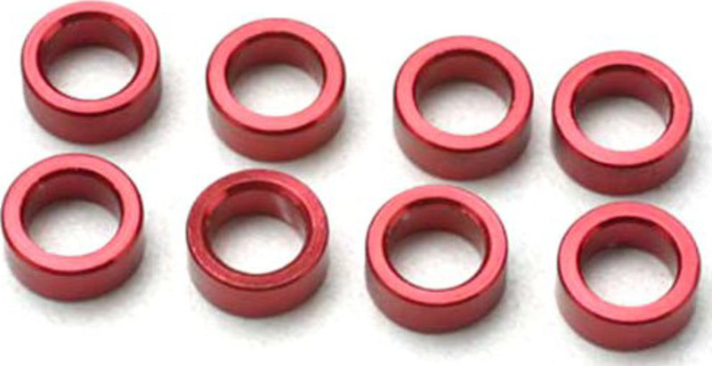 Traxxas distanční kroužek hliník červený (8)