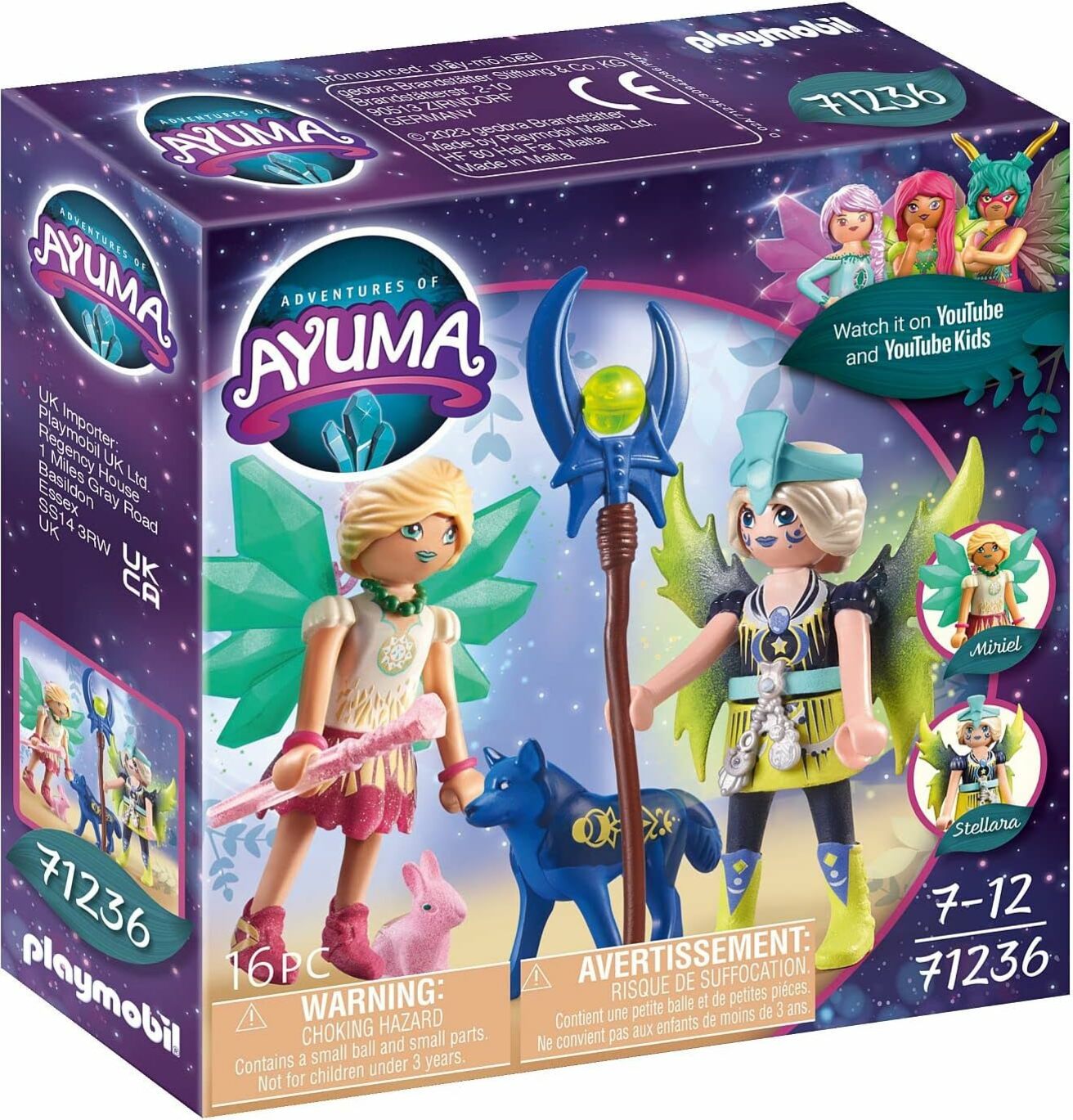 PLAYMOBIL Ayuma 71236 Crystal- a Moon Fairy s tajemnými zvířaty