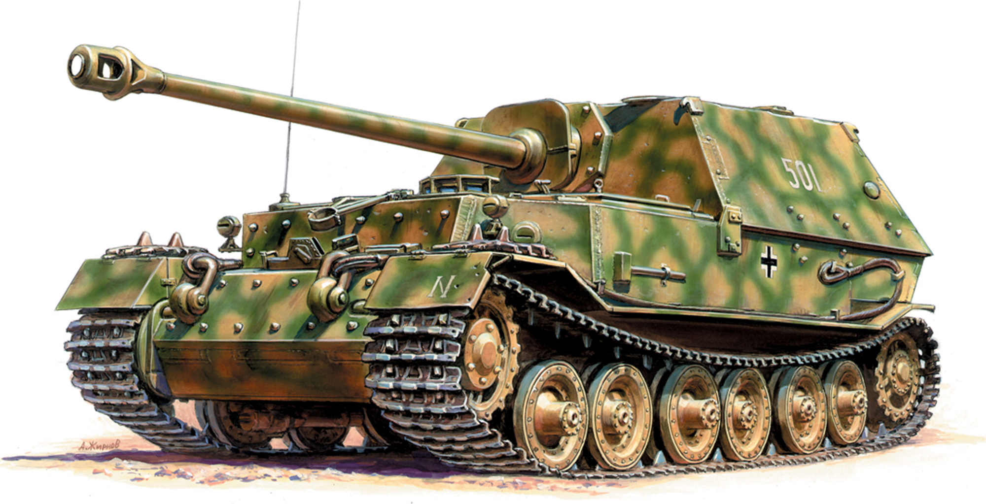 Wargames (WWII) tank 6195 - German Tank Destroyer FERDINAND (1: 100)