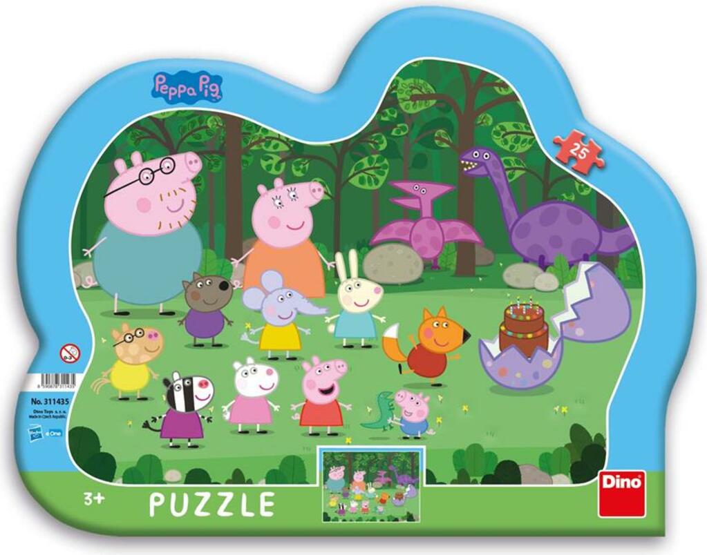 Dino PEPPA PIG 25 kontura Puzzle