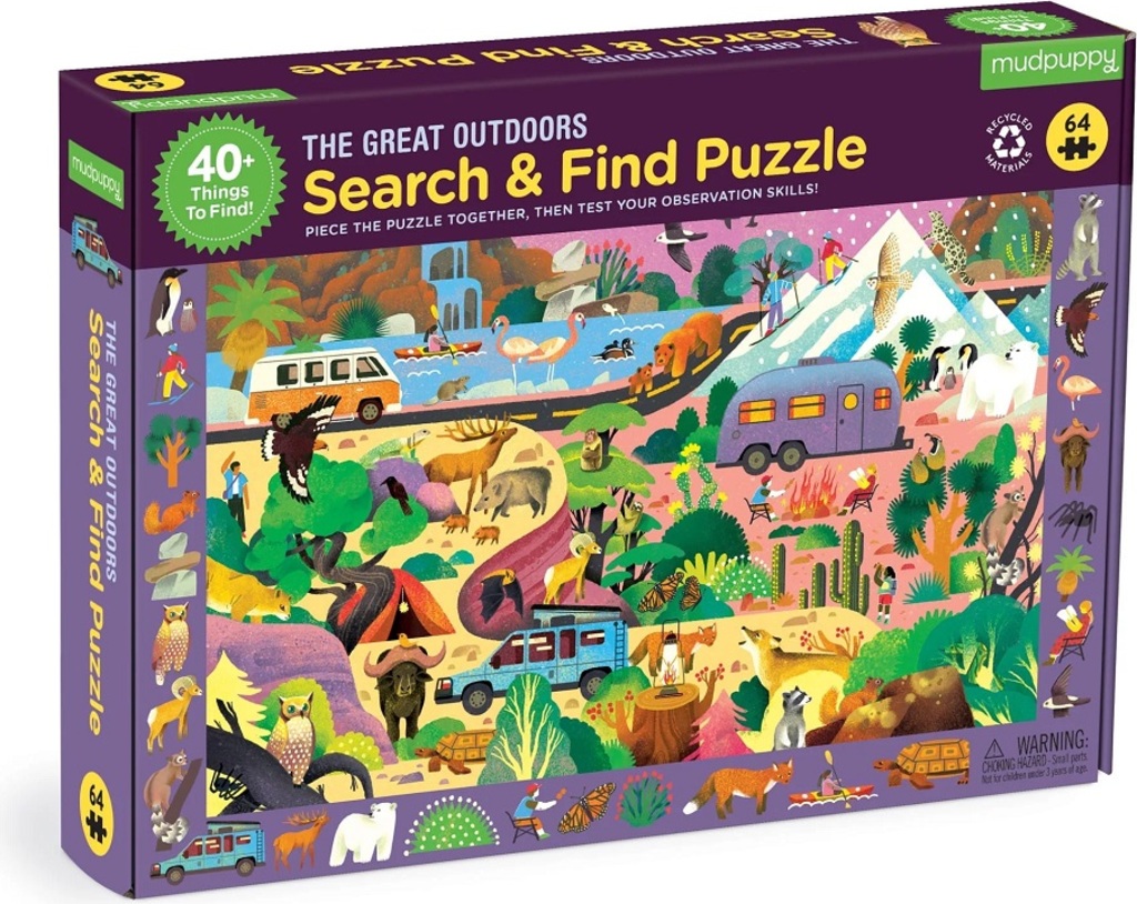 Mudpuppy Puzzle skladaj a hľadaj Príroda 64 dielov