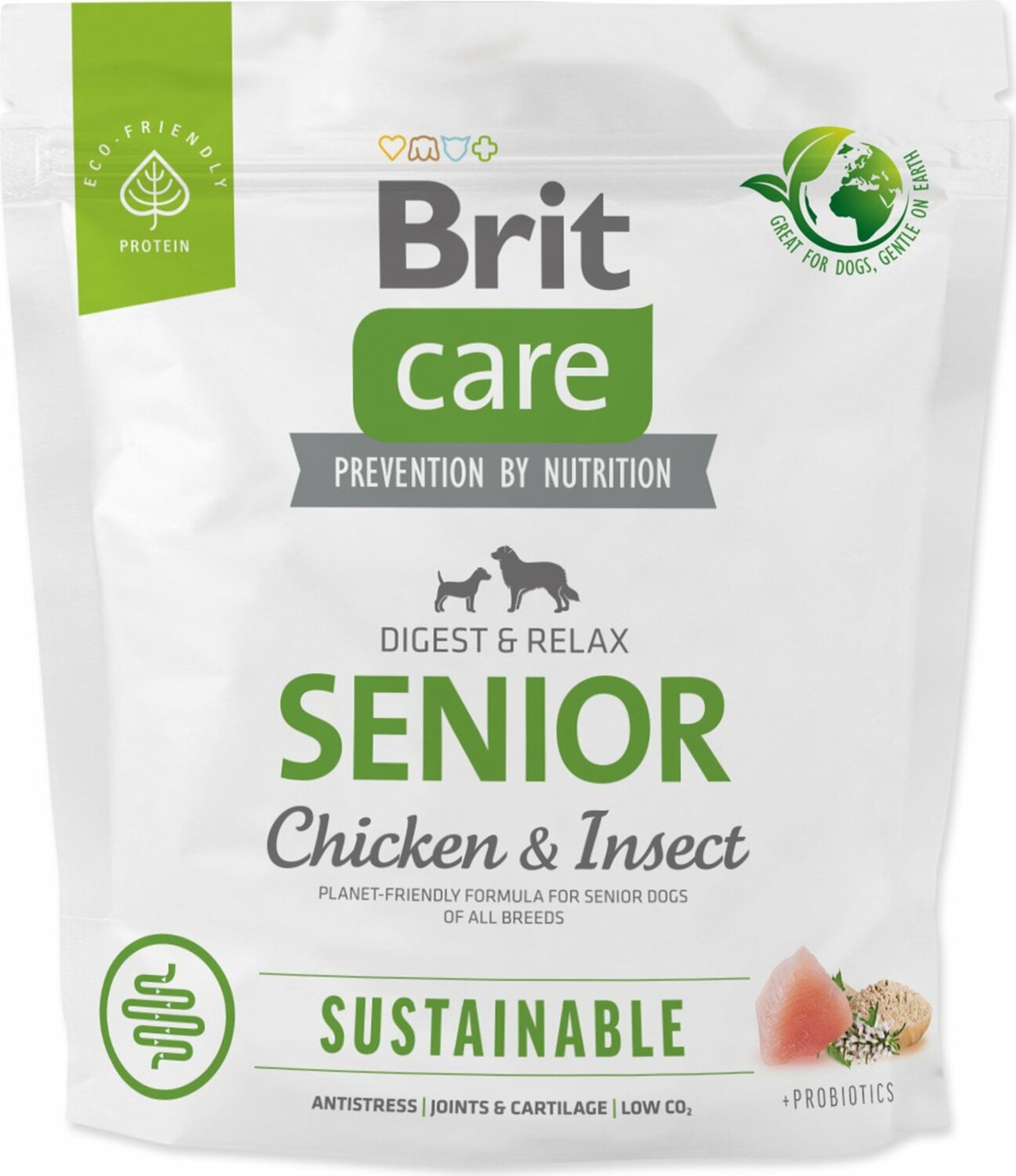 Krmivo Brit Care Dog Sustainable senior Chicken & Insoct 1kg