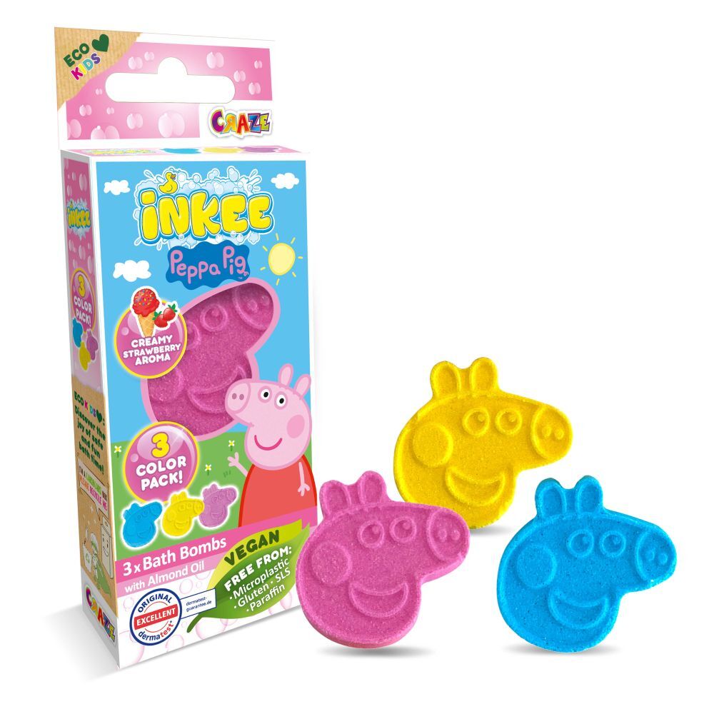 INKEE - Mini balení perlivé bomby - Prasátko Peppa