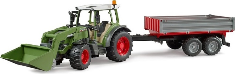 Bruder Fendt Vario 211 traktor s vlekem a nakladačem