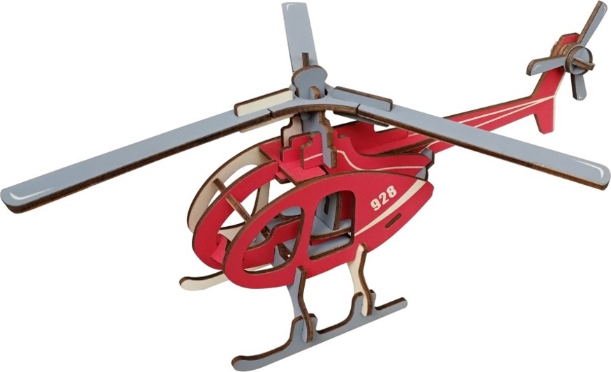 Woodcraft Dřevěné 3D puzzle Vrtulník