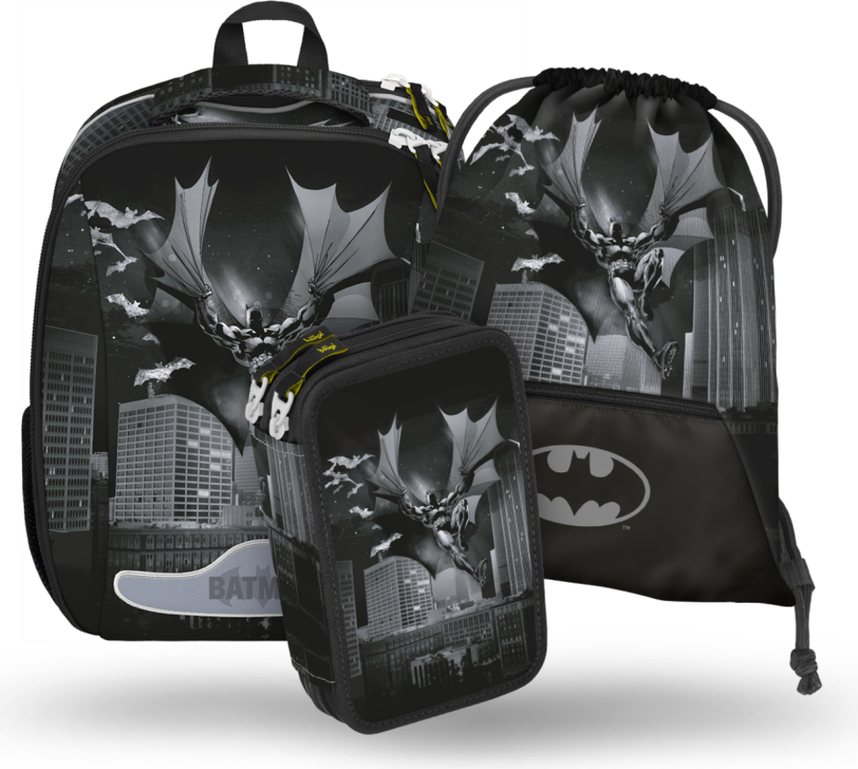 BAAGL SADA 3 Shelly Batman Dark City: aktovka, pero, taška