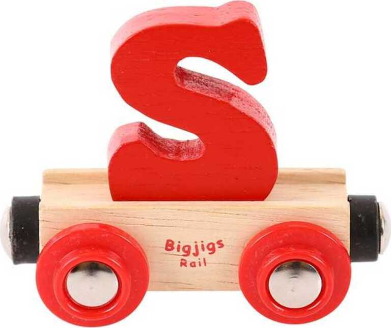 Bigjigs Rail Vagónik dřevěné vláčkodráhy - Písmeno S