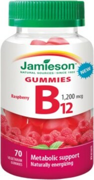 Jamieson Vitamin B12 Gummies 1200 mcg želatinové pastilky 70 pastilek