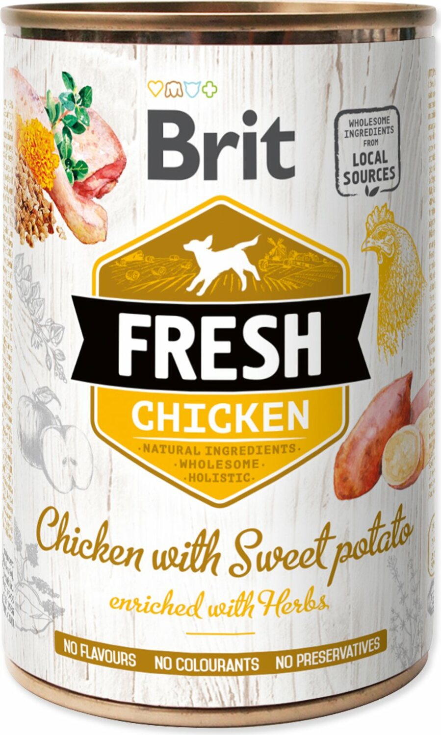 Konzerva Brit Fresh kuře s batáty 400g