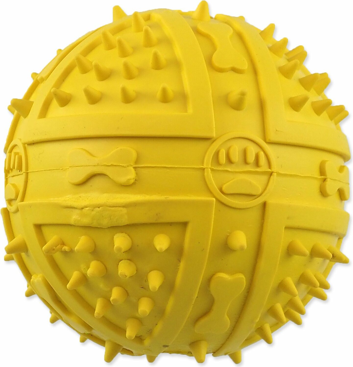 Hračka Dog Fantasy míč s bodlinami pískací mix barev 9cm