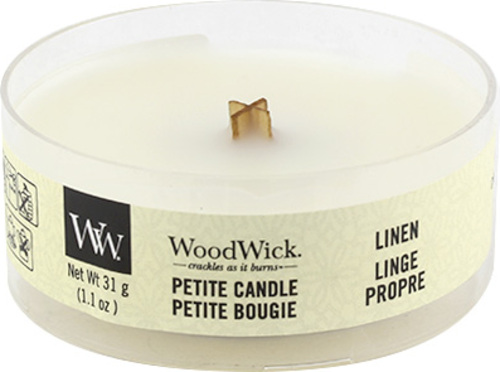 WoodWick Čisté prádlo, Drobná svíčka, 31 g