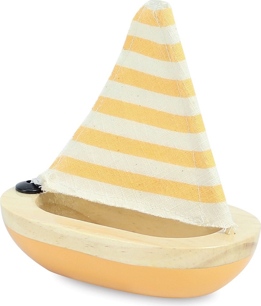 Vilac Dřevěná malá plachetnice žlutá