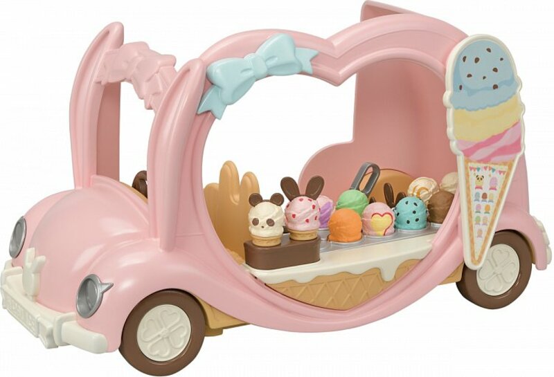 Sylvanian family Růžové zmrzlinářské auto