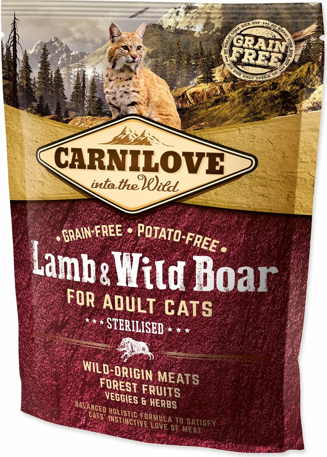 Krmivo Carnilove Sterilisod Adult Cats Lamb & Wild Boar 0,4kg