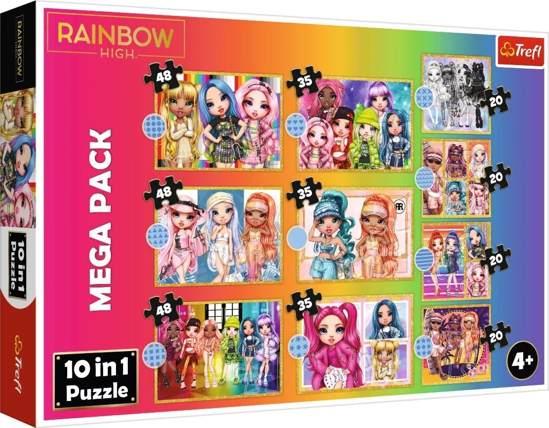 Trefl Puzzle 10v1 - Kolekce módních panenek / MGA Rainbow high
