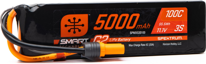 Spektrum Smart G2 LiPo 11.1V 5000mAh 100C IC5