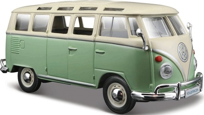 Maisto - Volkswagen Van Samba, zeleno/krémový, 1:25