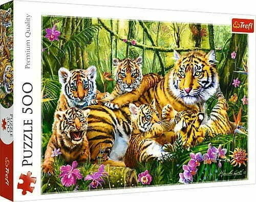 Trefl puzzle 500 Tygří rodinka